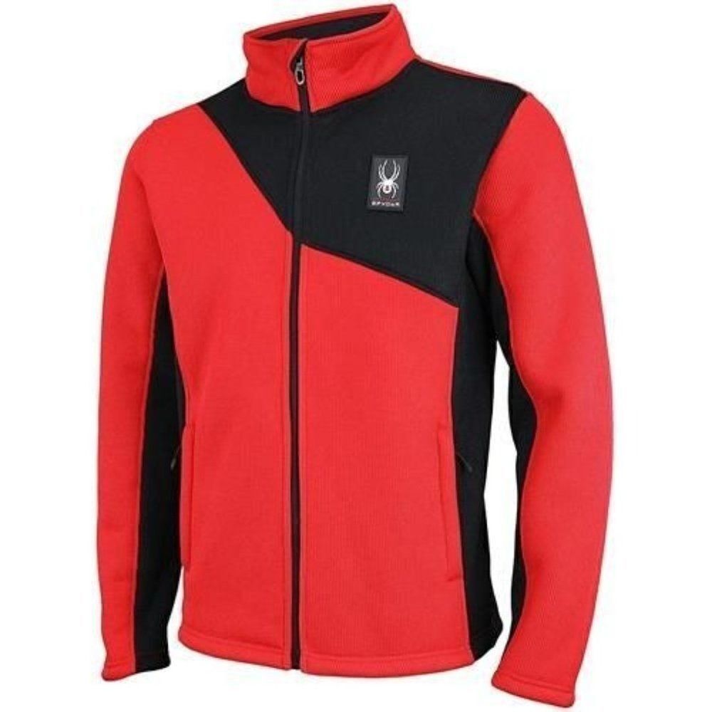 Spyder Men's - S District Full Zip Fleece Jacket -‎ Racing Red